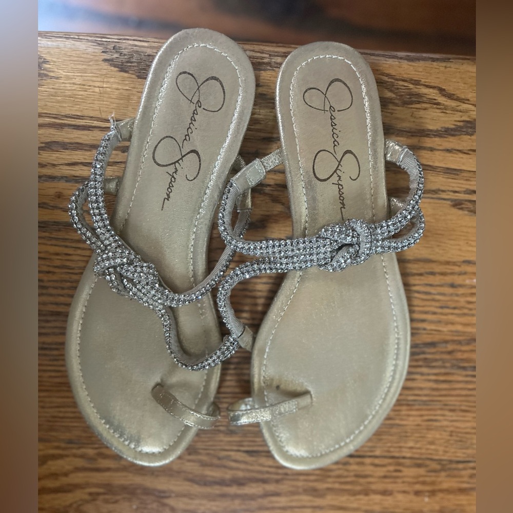 Jessica Simpson sandals with gemstones